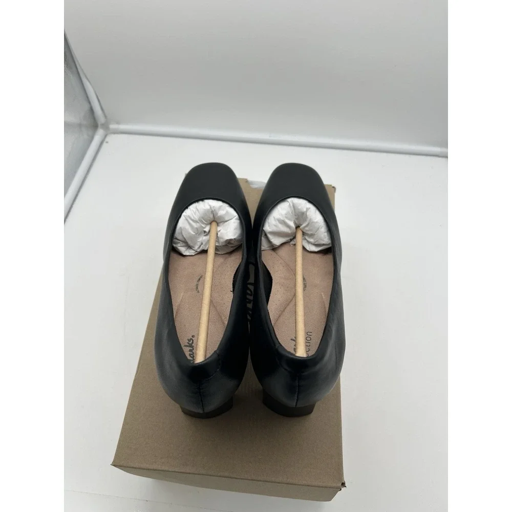 New‎ Clarks Collection Kyndall Iris Leather Pumps Heeled Black Foam Size 11M